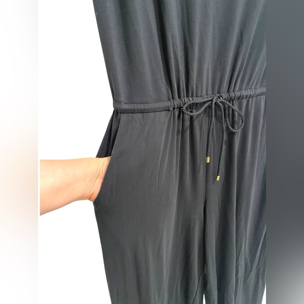 Lauren Ralph Lauren Women’s Jumpsuit Black Wide Leg Size L Y2K Retro - Picture 7 of 15